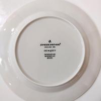 Vintage Johnson Brothers His Majesty Turkey Salad Dessert Appetizer Plates, Set of Four, England 1883 Backstamp