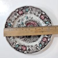 Vintage Johnson Brothers His Majesty Turkey Salad Dessert Appetizer Plates, Set of Four, England 1883 Backstamp