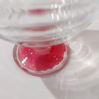 Vintage Pink Swirl Glass Footed Dessert Coupes, Set of Two, Swirled Glass Compotes, Sherbet Bowls