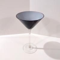 Vintage Black and White Martini Cocktail Glass