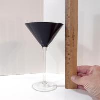 Vintage Black and White Martini Cocktail Glass