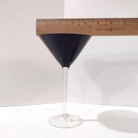 Vintage Black and White Martini Cocktail Glass