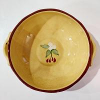 Vintage Artland Margaux Collection Ceramic Coupe Soup Bowls, Set of Two, Tuscan Style Handled Bowls