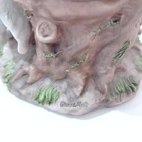 Vintage Girl with Lamb Capodimonte Porcelain Figurine, Signed Gianni Merlo Italian Ceramic Woman Statue, Mary Had a Little Lamb Figure
