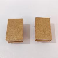 Vintage Cherub Angel with Harp Gold Match Boxes, Set of Two