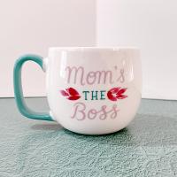 Vintage Mom's the Boss Ceramic Coffee Mug, Mother's Day Gift