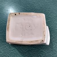 Vintage McCoy Brown Rose Ceramic Heart Double Arch Vase, 1950's Mccoy Pottery