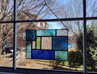 Geometric Mondrian Style Suncatcher