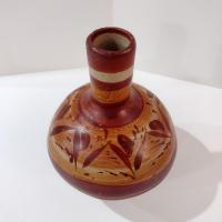 Vintage Tonala Mexican Ceramic Water Jug, Hand Painted Clay Pottery Vase, Mexican Folk Art