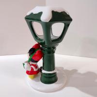 Vintage Mickey and Mini Mouse Caroling Lamp Post Tea Light Holder, Disney Teleflora Ceramic Christmas Candle Holder