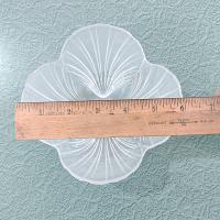 Vintage Mikasa Shell Frosted Glass Salad Fruit Dessert Bowl, Clam Scallop Shell Candy Nut Dish, Beach Decor