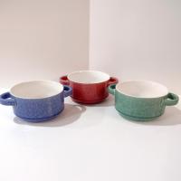 Mikasa Emma Double Handled Soup Bowls, Set of Three, Stackable Oversized Bowls
