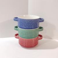Mikasa Emma Double Handled Soup Bowls, Set of Three, Stackable Oversized Bowls