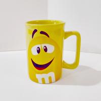 Vintage Yellow M & M Candy Ceramic Coffee Tea Mug