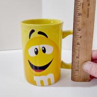 Vintage Yellow M & M Candy Ceramic Coffee Tea Mug