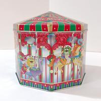 Vintage 1997 M&Ms Limited Edition Village Series Carousel Merry Go Round Christmas Holiday Tin, M and M's Collectible Storage Container