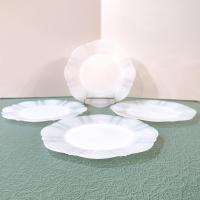 Vintage Macbeth Evans American Sweetheart Monax Glass Salad Dessert Appetizer Plates, Set of Four, 1930's Depression Glassware