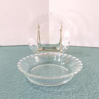 Vintage Pyrex Mini Pie Tart Dish 206, Set of Two, Clear Glass Fluted Pie Plate