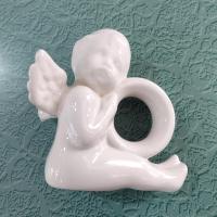 Vintage Angel Cherub Ceramic Napkin Rings, Set of Four