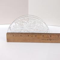 Vintage Princess House Fantasia Floral Pressed Glass Napkin Holder, Poinsettia Flower Desk Letter Holder Organizer