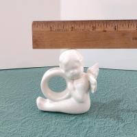 Vintage Angel Cherub Ceramic Napkin Rings, Set of Four