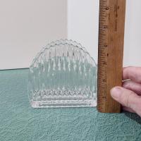 Vintage Princess House Royal Highlights Crystal Napkin Holder, Letter Desk Organizer