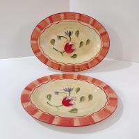 Vintage Pfaltzgraff Napoli Ceramic Steak Platter, Set of Two