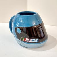 Vintage Blue Nascar Sherwood Racing Helmet Ceramic Mug, 2003 Race Car Helmet Coffee Tea Mug