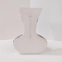 Vintage Native American Navajo Hand Painted Ceramic Wall Vase, Cheryl Maryboy Signed Pottery, Southwestern Style Half Hanging Pocket Vase