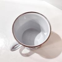 Vintage Blue and White Floral Enamel Mug, Old Navy Camping Mug