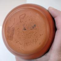 Vintage Navajo Red Clay Etched Hand Crafted Pottery Vase, Authentic Signed Native American Indian Ceramic Pot, New Mexico Art