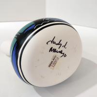 Vintage Navajo Indian Wedding Vase, Judy J Cedar Mesa Signed Pottery, Double Stemmed Flower Vase