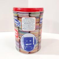 Vintage Necco Sweets Candy Wafer 1997 150th Anniversary Tin, Cylinder Storage Gift Container