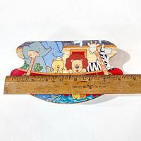 Vintage Wolfgang Candy Noah's Ark Rocking Tin Box Storage Container, Jungle Grahams Animal Motif Cookie Tin