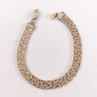 Vintage Gold Toned Reversable 7 1/2 Inch Flat Nugget Chain Bracelet
