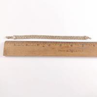 Vintage Gold Toned Reversable 7 1/2 Inch Flat Nugget Chain Bracelet