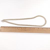 Vintage Gold Toned Reversable 24 Inch Flat Nugget Chain Necklace