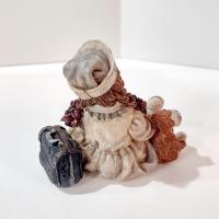 Vintage 1995 Yesterday's Child The Dollstone Collection I Wannabe Series #1, Boyds Bears Figurine Nurse Girl with Teddy Bear