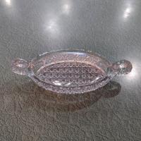 Antique Imperial Glass Nucut Relish Dish, Vintage EAPG Glass Tray