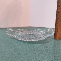Antique Imperial Glass Nucut Relish Dish, Vintage EAPG Glass Tray