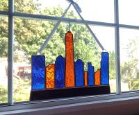 New York City Skyline Stained Glass Suncatcher