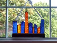 New York City Skyline Stained Glass Suncatcher