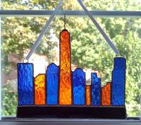 New York City Skyline Stained Glass Suncatcher