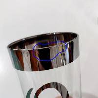 Vintage Glastonbury Lotus Monogram Platinum Letter O Highball Glasses, Set of Two