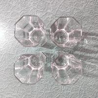 Vintage Octime Clear 5 Ounce Juice Cordial Glasses, Set of 4, Octagonal Tall Shot Glasses