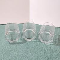 Vintage Cristal D'Arques Durand Octime Clear 12 ounce Double Old Fashioned Glasses, Set of Three Octagonal Clear Lowball Whiskey Glass