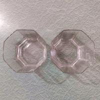 Vintage Cristal D'Arques Durand Octime Clear 12 ounce Double Old Fashioned Glasses, Set of Two, Octagonal Clear Lowball Whiskey Glass