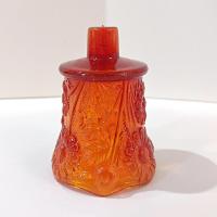 Vintage Home Interiors Orange Daisy Votive Cup Sconce Candle Holder, Homeco Glass Flower Pegged Votive Cup