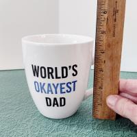 Vintage Pfaltzgraff World's Okayest Dad Oversized Ceramic Coffee Mug, Father's Day Gift