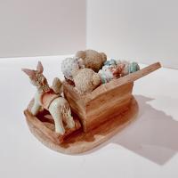 Vintage 1991 Cherished Teddies Christopher Old Friends are the Best Friends, Priscilla Hillman 950483 Enesco Teddy Bear Toy Box Figurine